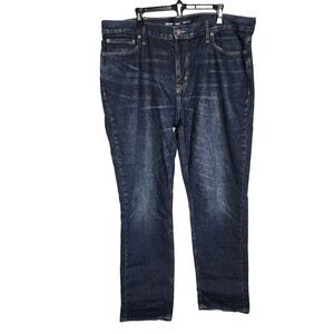 Old Navy Mens Jeans 40X32 Original Taper Built-In Tough Straight Dark Denim Blue